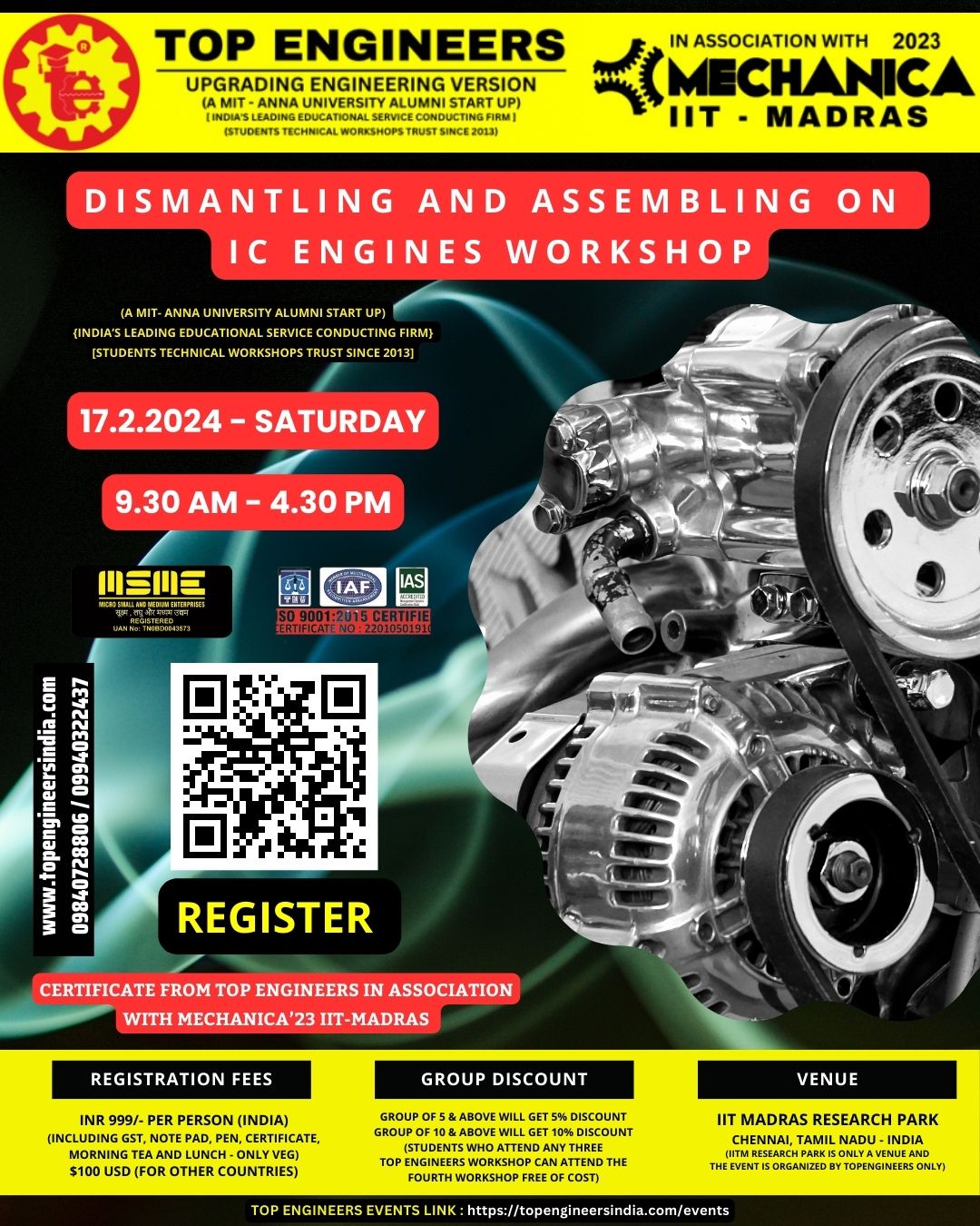 Dismantling and Assembling on IC Engines Workshop 2024