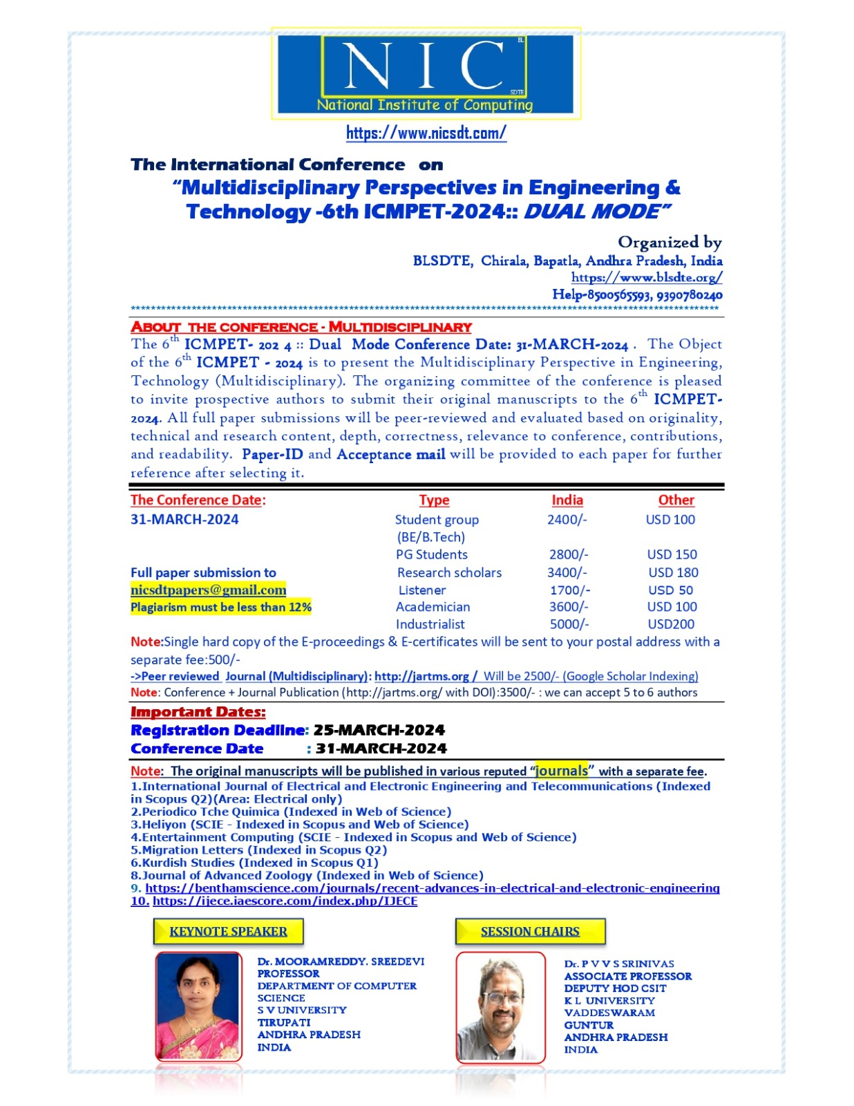 Multidisciplinary Perspectives in Engineering and Technology 6th ICMPET-2024:: DUAL MODE