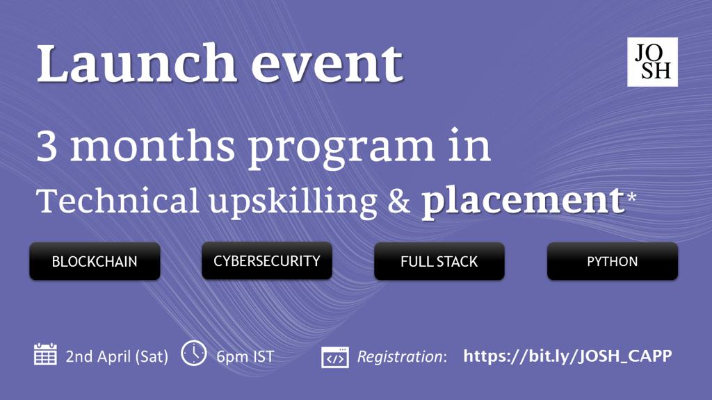 Launch Event - 3 Months Program in Technical Upskilling and Placements 2022
