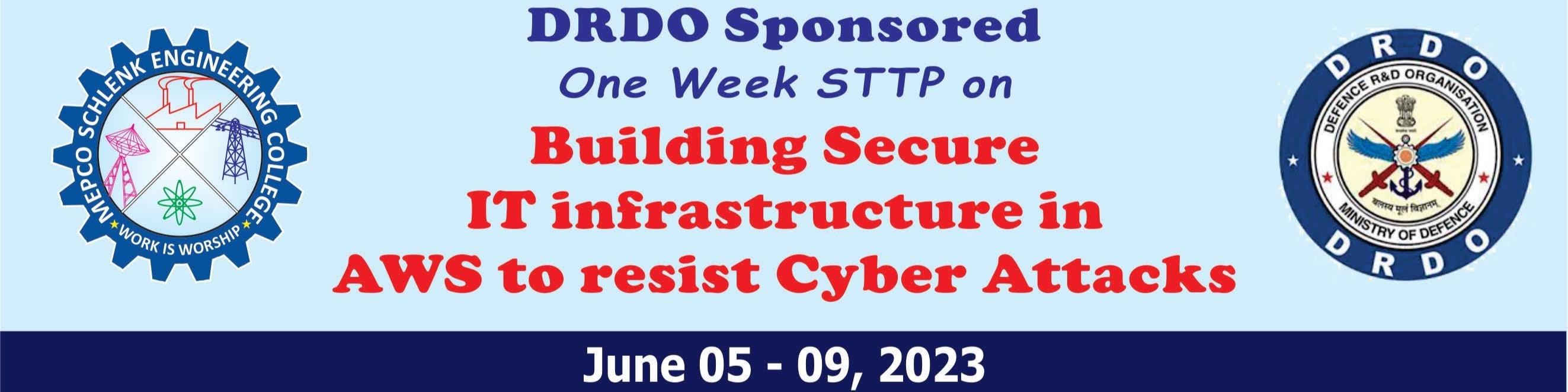 DRDO sponsored one-week STTP on Building Secure IT infrastructure in AWS to resist Cyber attacks 2023