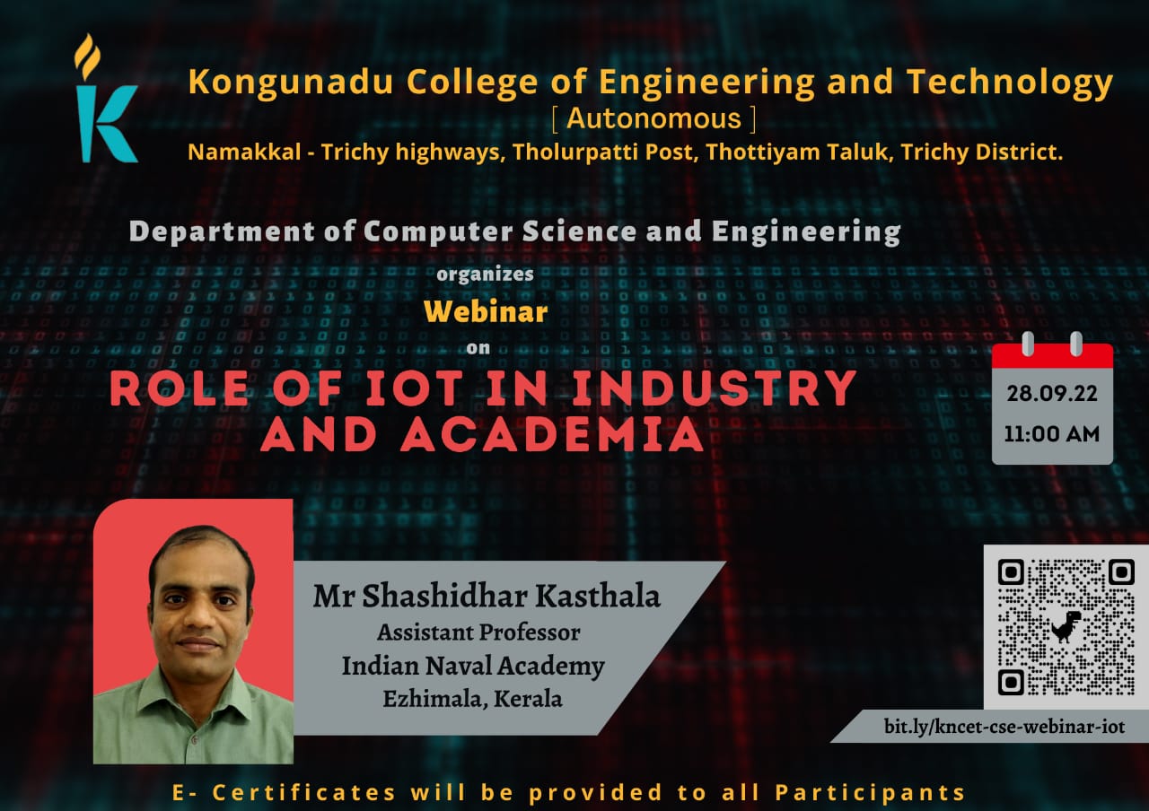 Role of IoT in Industry and Academia 2022
