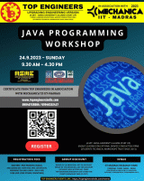 Java Programming Workshop 2023 Programming Workshop Poster