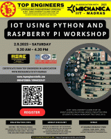 IoT using Python and Raspberry Pi Workshop 2023 Workshop Poster