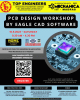 Pcb Design Bworkshop by Eagle Cad Software 2023 Workshop Poster