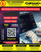 Software Testing using Selenium and Java 2024 Workshop Poster