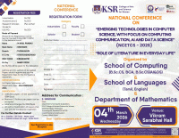 National Conference on EMERGING TECHNOLOGIES IN COMPUTER SCIENCE (NCETCS-2026) National Conference Poster