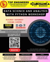 Data Science and Analysis with Python Workshop 2023 Workshop Poster