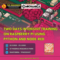 Two Days Intensive Training on Raspberry Pi using Python and Node-red 2025 Workshop Poster