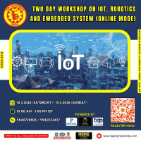 Two Day Workshop on IoT, Robotics and Embedded System (Online Mode) 2026 online Poster