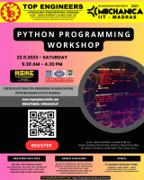 Python Programming Workshop 2023 Workshop Poster