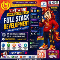 One Week Online Course on Full Stack Development 2026 online Poster