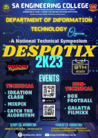 DESPOTIX '23 National Level Technical Symposium Poster