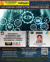 15 Days International Internship on Python Programming (Online Mode) 2023