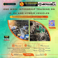 One Week Internship Training on IC, EV and Hybrid Vehicles (hybrid Mode) 2024 Internship Training Poster