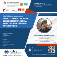 How to Build the Next Generation of aerial Vehicles for Defense application 2024 Workshop Poster