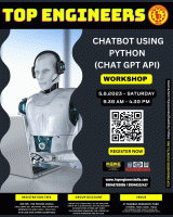 Chatbot using Python (Chat GPT API) Workshop 2023 Workshop Poster