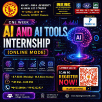 One Week AI and AI Tools Internship (Online Mode) 2026 online Poster
