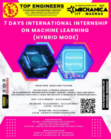 7 Days International Internship on Machine Learning (hybrid Mode) 2023 Internship Poster