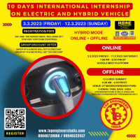 10 Days International Hybrid Mode Internship on Electric and Hybrid 2023 Internship Poster