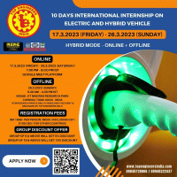 10 Days International Hybrid Mode Internship on Electric and Hybrid 2023 Internship Poster