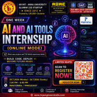 One Week AI and AI Tools Internship (Online Mode) online Poster
