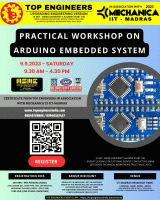 Practical Workshop on Arduino Embedded System 2023 Workshop Poster