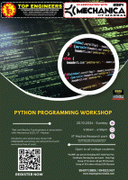 Python Programming Workshop 2024 Workshop Poster