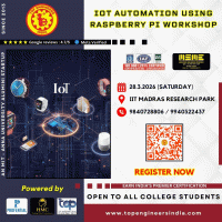 IoT Automation using Raspberry Pi Workshop 2026 venue Poster