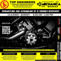 Dismantling and Assembling of IC Engines Workshop 2023 Workshop Poster