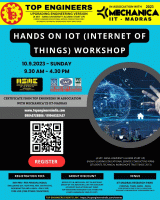 Hands on IoT (Internet of Things) Workshop 2023 Workshop Poster