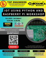 IoT using Python and Raspberry Pi Workshop 2023 Workshop Poster