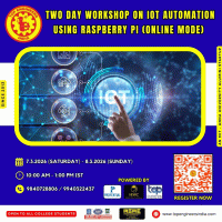 Two Day Workshop on IoT Automation using Raspberry Pi (Online Mode) 2026 online Poster