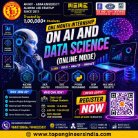 One Month Internship on AI and Data Science (Online Mode) online Poster