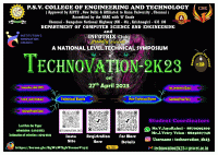 Technovation 2k23 Technical Symposium Poster