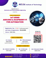 Workshop on IoT using Arduino and Raspberry Pi for Automation 2023 Workshop Poster