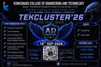 TEKCLUSTER'26 National Level Technical Symposium Poster
