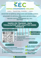 Hands on Training: Data Visualization and Analytics using PowerBI 2026 Workshop Poster