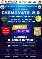 CHEMOVATE 2.0 – Hardware Edition (Hardware + Software Tracks) Hackathon Poster