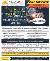 National Conference on Advancements in Mechanical Sciences AIMS 2k23 National Conference Poster