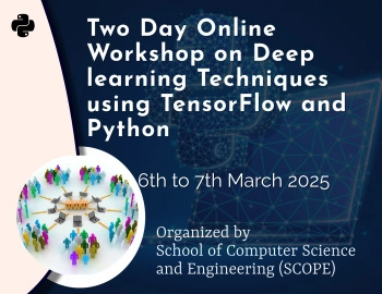 Two Day Online Workshop on Deep learning Techniques using TensorFlow and Python 2025 Workshop Poster