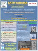 One Day Workshop on Electrospinning for Nanofibre Production 2024