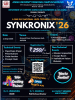 SYNKRONIX'26 National Level Technical Symposium Poster