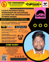 5 Days International Workshop on Advanced Automotive Technologies (Hybrid Mode) 2023 International Workshop Poster