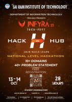 HACK IN HUB'23 Hackathon Poster