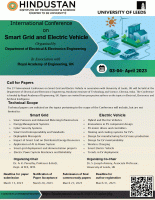 International Conference on Smart Grid and Electric Vehicle ICSGEV 23 International Conference Poster