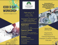 3 days Workshop on Innovation of Engineering Designs and Simulation of Process Engineering Software 2023 Workshop Poster
