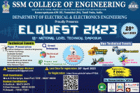 Elquest 2K23 National Level Technical Symposium Poster