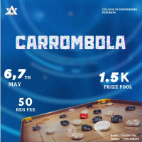 Advyka'23 Carrombola Technical Event Poster