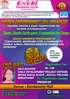 Women Empowerment Cell Program 2023 Literary Event Poster