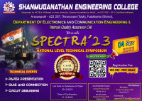 SPECTRA'23 National Level Technical Symposium Poster